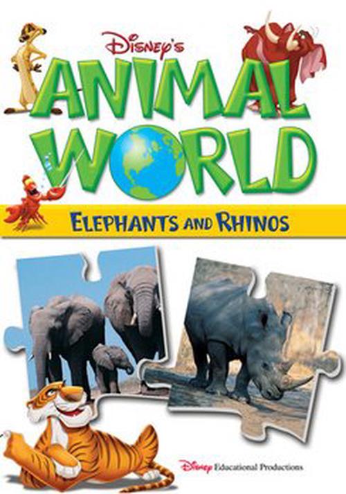 有关以下物品的详细资料: animal world:elephants and rhinos - dvd